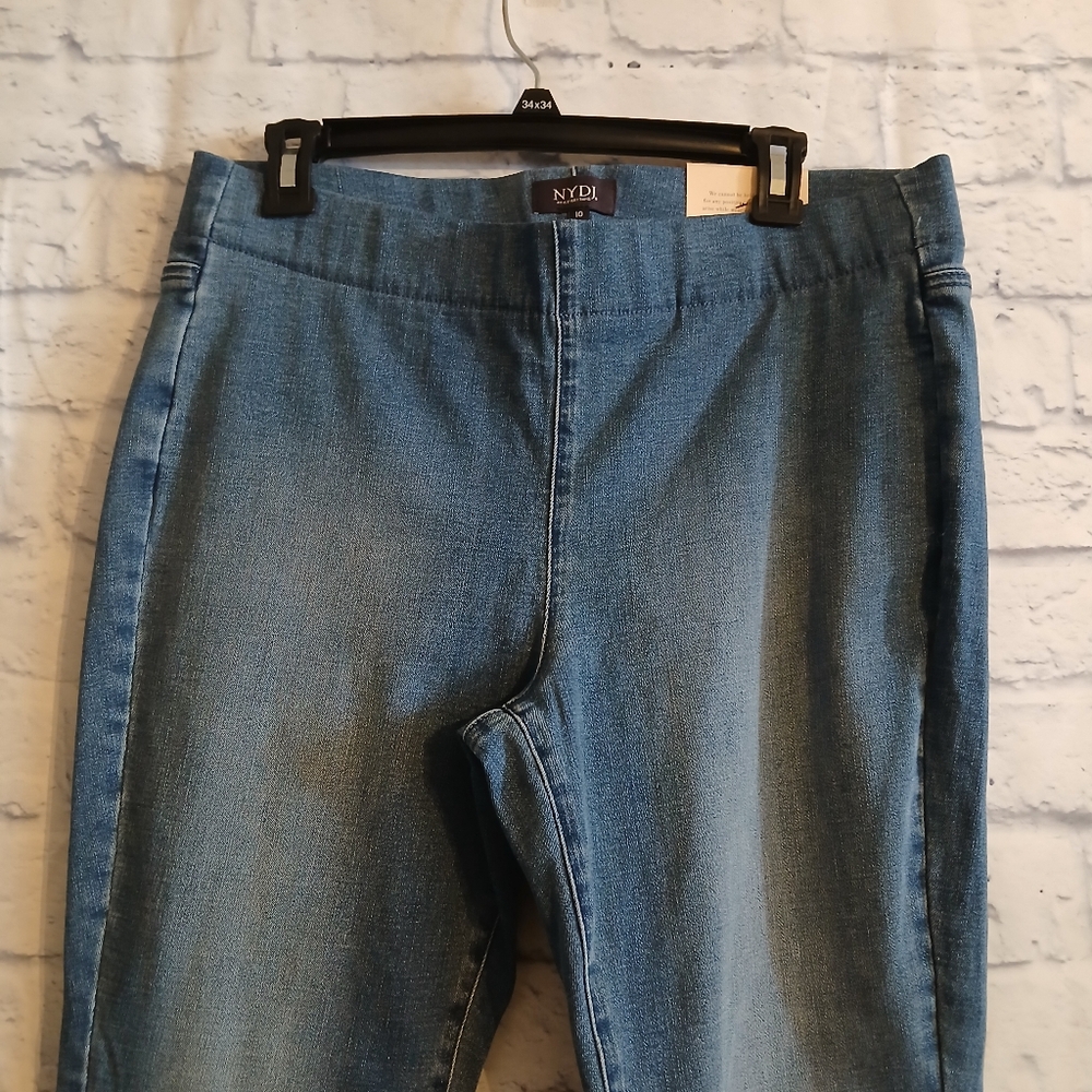 NYDJ Pull-On Skinny Ankle Jean Medium Wash Comfort Stretch NWT Sz 10 - Picture 5 of 9